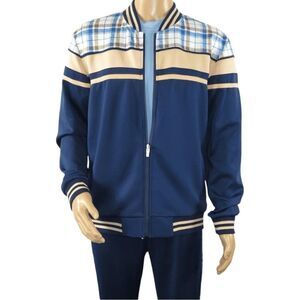 Stacy Adams Blue Varsity Bomber Jacket